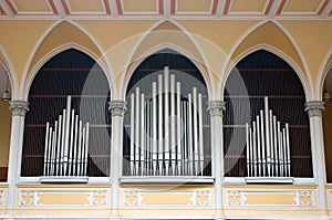 Pipe Organ in Christian Church in Prague