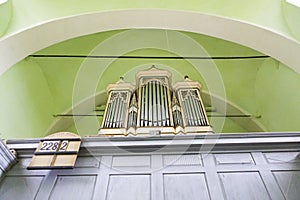 The pipe organ from Evangelic church