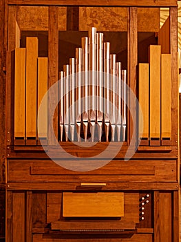 Pipe Organ inside catholic church