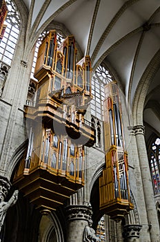 Pipe organ of Saint Michael Cathedral in Brussels