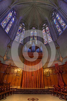 Pipe Organ Stained Glass Altar at Grace Cathedral