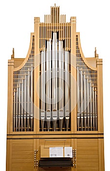 Pipe organ Wooden isolated church