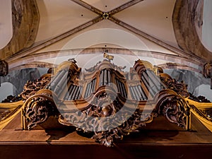 Pipe organ of Zolbermann in the Church Saint Thomas, Strasbourg