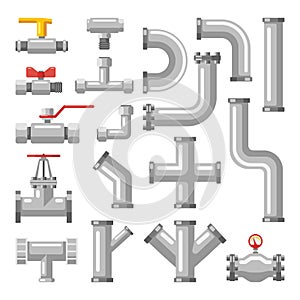 Pipe or pipeline parts, valves for water, oil, gas