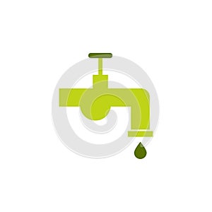 pipe, plumbing, spigot icon. Element of agriculture gardening icon for mobile concept and web apps. Green pipe, plumbing, spigot