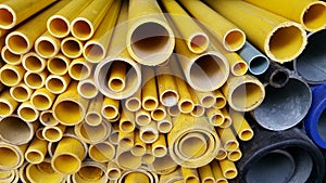 pipe pvc yellow plastic
