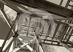 Pipe rack, building construction site