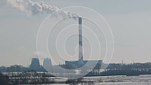 Pipe and reactors of thermal power station. production of electricity.