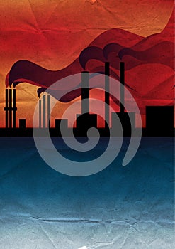 Pipe smoke polluting the atmosphere