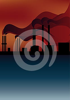 Pipe smoke polluting the atmosphere