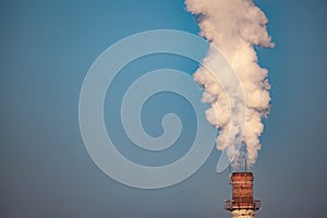 Pipe: steam and smoke rise