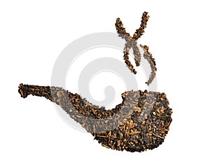 Pipe tobacco with smoke