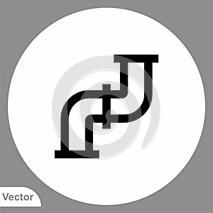 Pipe vector icon sign symbol