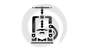 pipe vice glyph icon animation