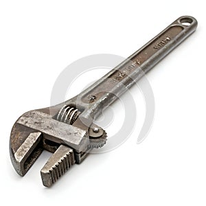 Pipe Wrench isolated on white background photo
