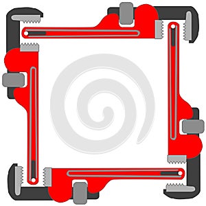 Pipe wrench photo frame