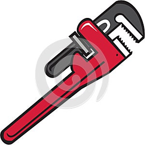 Pipe Wrench Retro