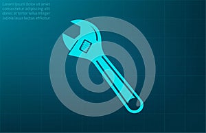 Vector illustration, blue background