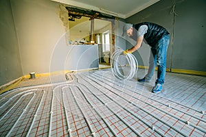 Pipefitter installing system of heating