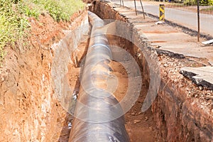 Pipeline Aquaduct Construction Trench