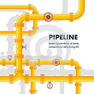 Pipeline background. Gas or oil pipes photo