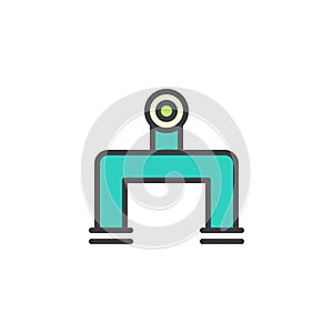 Pipeline filled outline icon