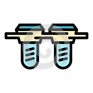 Pipeline filter system icon vector flat