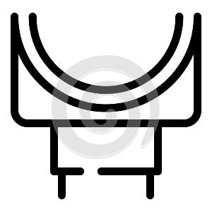 Pipeline gutter icon, outline style