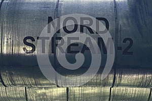 Pipeline with the inscription NORD STREAM - 2 photo