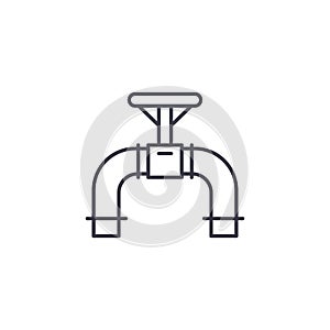 Pipeline linear icon concept. Pipeline line vector sign, symbol, illustration.