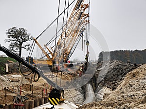 Pipeline ready for burrowing.