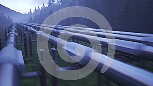 A pipeline running through forest clearance transport fuel over long distances