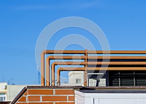 Pipelines on home roof