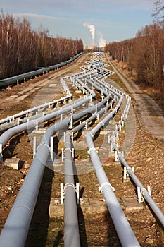 Pipelines leading into the horizon