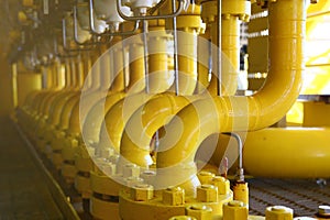 pipelines on oil and gas platform for production, Oil and gas process and control by automation system