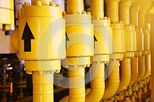 pipelines on oil and gas platform for production, Oil and gas process and control by automation system