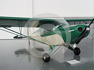 Piper PA-12 Super Cruiser plane. On display at Museu da Tam or Museu Asas de um Sonho, SÃÂ£o Carlos, SP Brazil.
