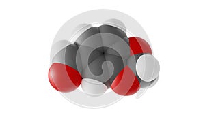 piperonal molecule, heliotropin, molecular structure, isolated 3d model van der Waals