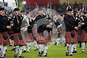 Pipers at the Cowal Gathering in Scotland