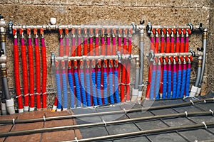 Pipes collector of underfloor heating system