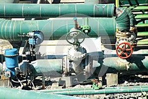 Pipes Control in A geothermal energy plant near Dieng Plateau, Central Java, Indonesia.