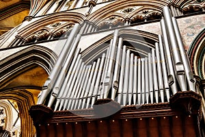 Pipes of Father Willis Organ Salisbury Cathedral Salisbury England photo