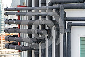 Pipes and faucet valves of gas heating system