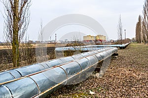Pipes of the heat and power plant