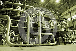 Pipes inside energy plant