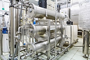 Pipes on pharmaceutical industry or chemical plant