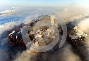 Pipes of the plant in the city of Mariupol. Ukraine