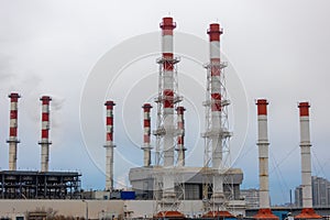 Pipes of thermal power plant