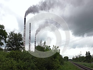 Pipes of thermal power plant.