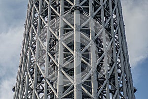 Pipes on the Tokio sky tree tower photo